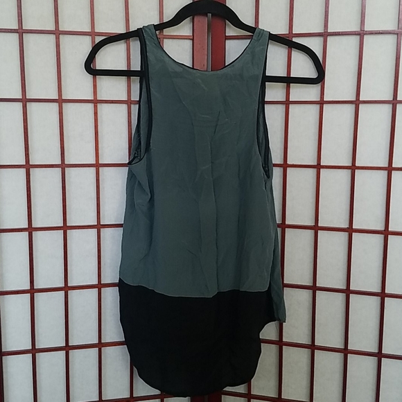Anthropologie Olive green/black tank top. Size 4. - Picture 2 of 2